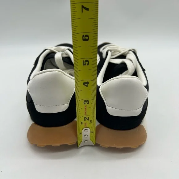 Steve Madden Kendrix Black White Lace-Up Sneakers Women’s Sz 8 New With Box - Picture 7 of 10